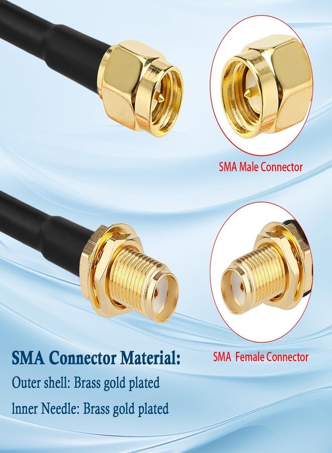 XRDS -RF كابل XRDS-RF SMA بطول 6 أقدام، كابل تمديد RG316 SMA ذكر إلى SMA أنثى، مناسب لأجهزة استقبال SDR USB وجهاز توجيه 4G LTE الخلوي. - Image 2